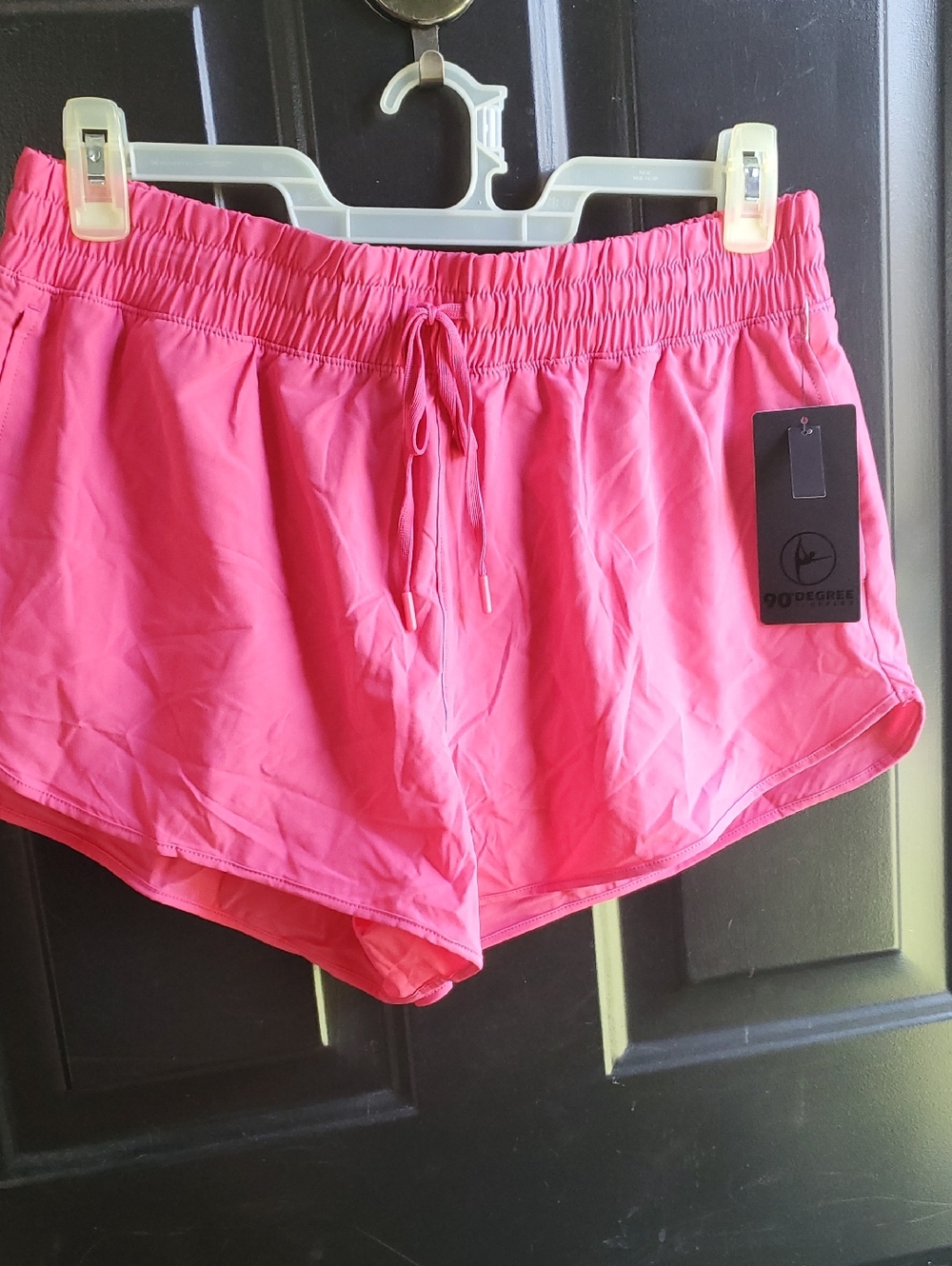 90 Degree By Reflex Women's Hot Pink Athletic Shorts with Drawstring